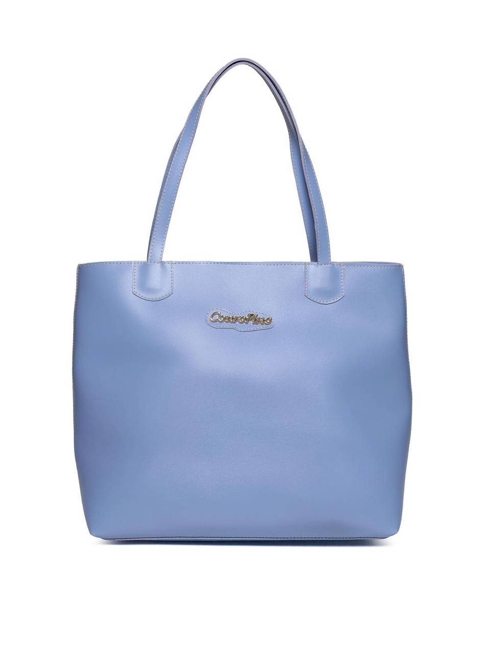 Bolsa Shopper Média Tiracolo Frente Lisa - Azul BSI-5139 - AZ