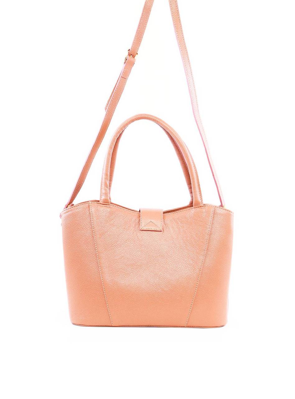 Bolsa Tote com Detalhes de Costura e Alça Dupla - Nude BSI-6258 - NU