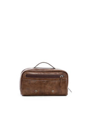 Necessaire Masculina Alça Mão Bolso Atrás Couro Cacau NSI-108 - CA