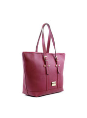 Bolsa Shopper com Fivela e Costura - Vinho BSI-6224 - VI