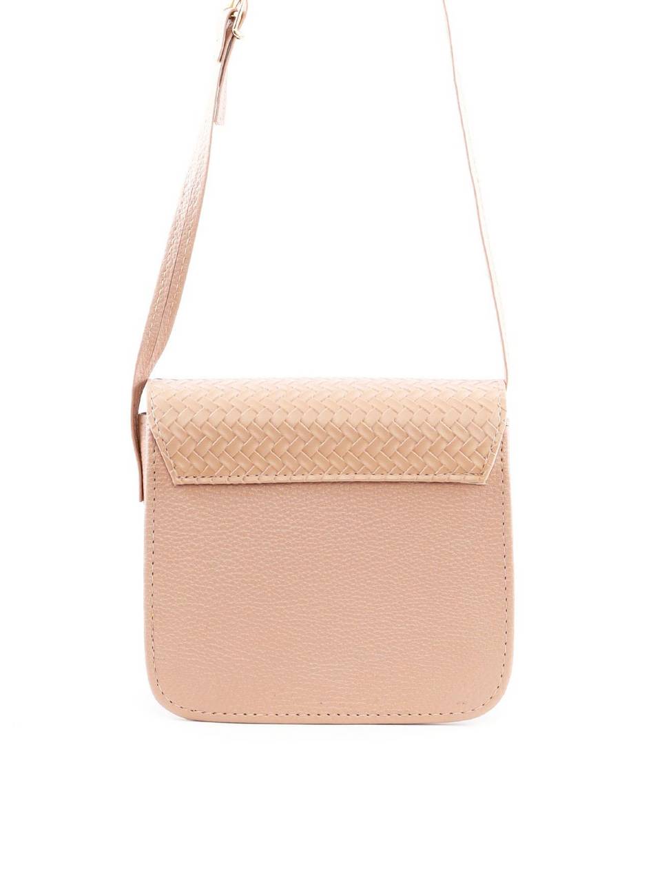Bolsa Saddle Transversal com Tampa Aba - Nude BSI-5896 - NU