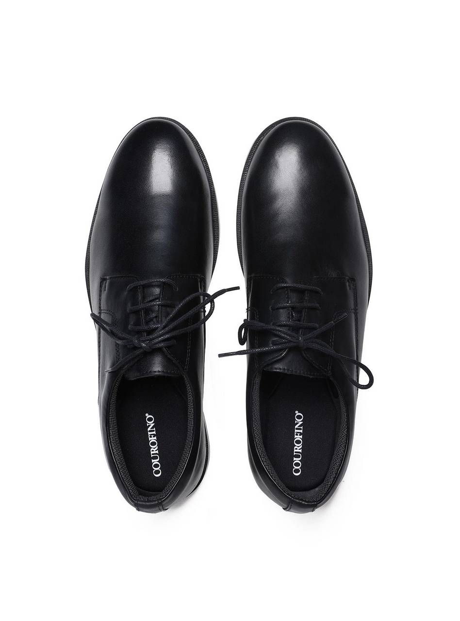 Sapato Masculino Casual Couro Oxford - Preta  SP-11635 - PR
