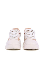 Tênis Chunky Feminino Branco com Detalhes em Nude e Marrom Claro SP- 11851 - NU