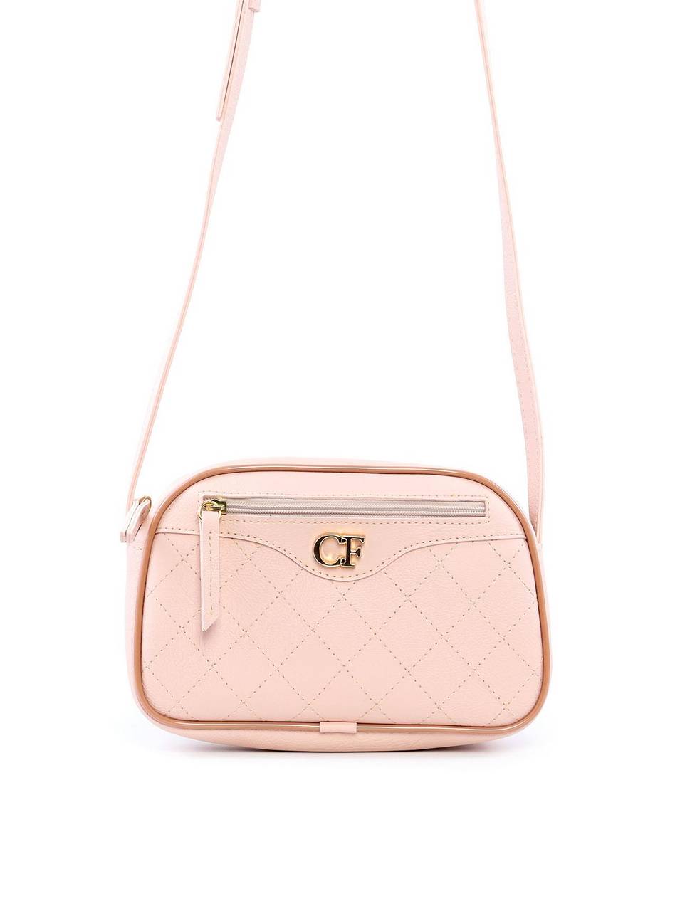 Bolsa Bag Transversal com Bolso Frontal - Nude BSI-6190 - NU