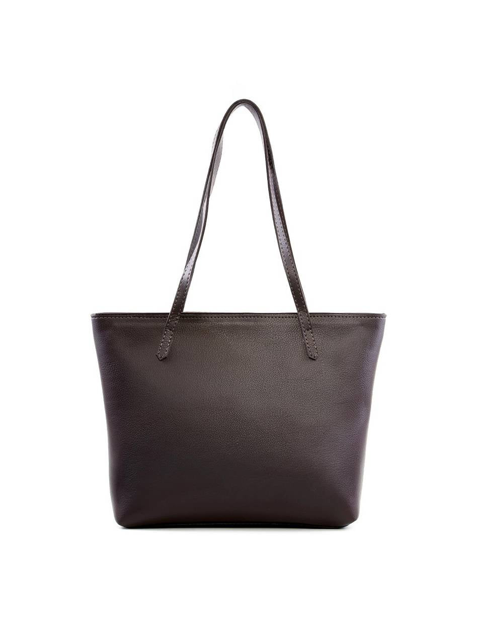Bolsa Shopper com Detalhe de Tressê - Cacau BSI-6407 - CA