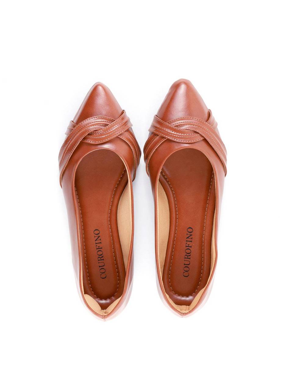 Sapatilha de Bico Fino com Tira Pespontada - Castor SDI-11899 - CS