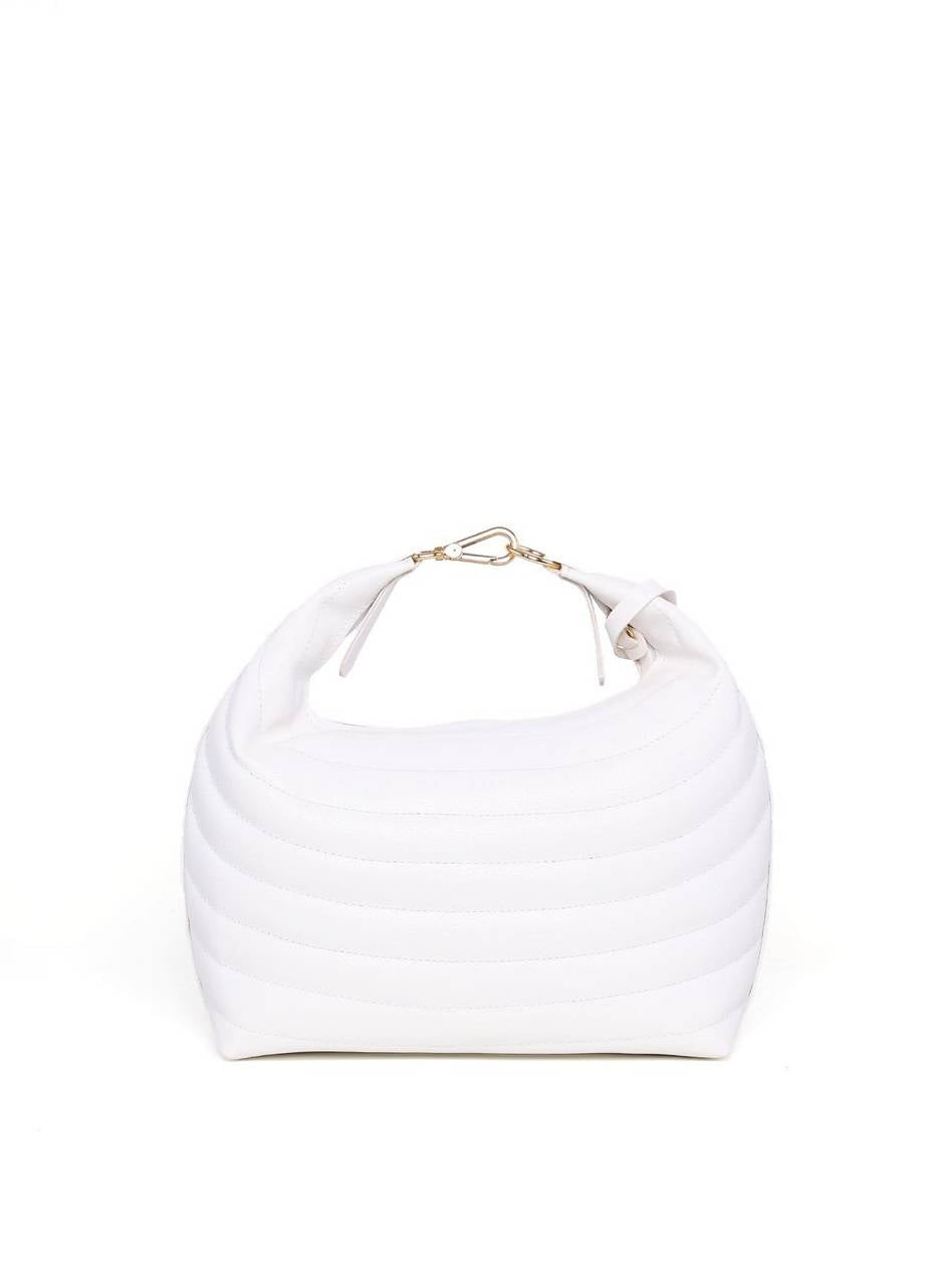 Bolsa Hobo em Matelasse com Fecho em Mosquetão - Branca BSI-6217 - BR