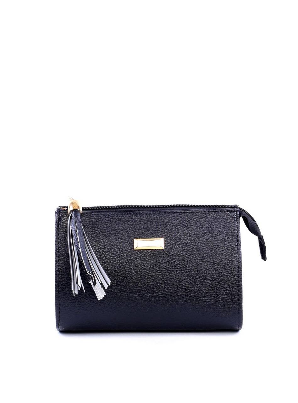 Necessaire Quadrada com Barbicacho - Preta NSI-149 - PR