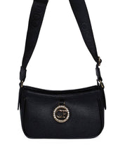 Bolsa Hobo Transversal com Bag Charm - Preta BSI-5977 - PR