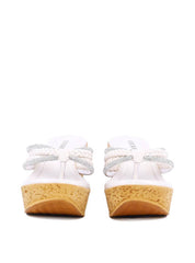 Tamanco Plataforma com Tiras e Strass - Fenno SDI-11827 - FE