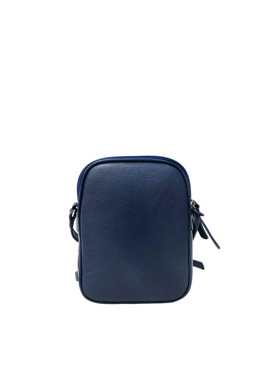 Bolsa Bag Couro Média Transversal Shoulder Azul BSI-5330 - AZ