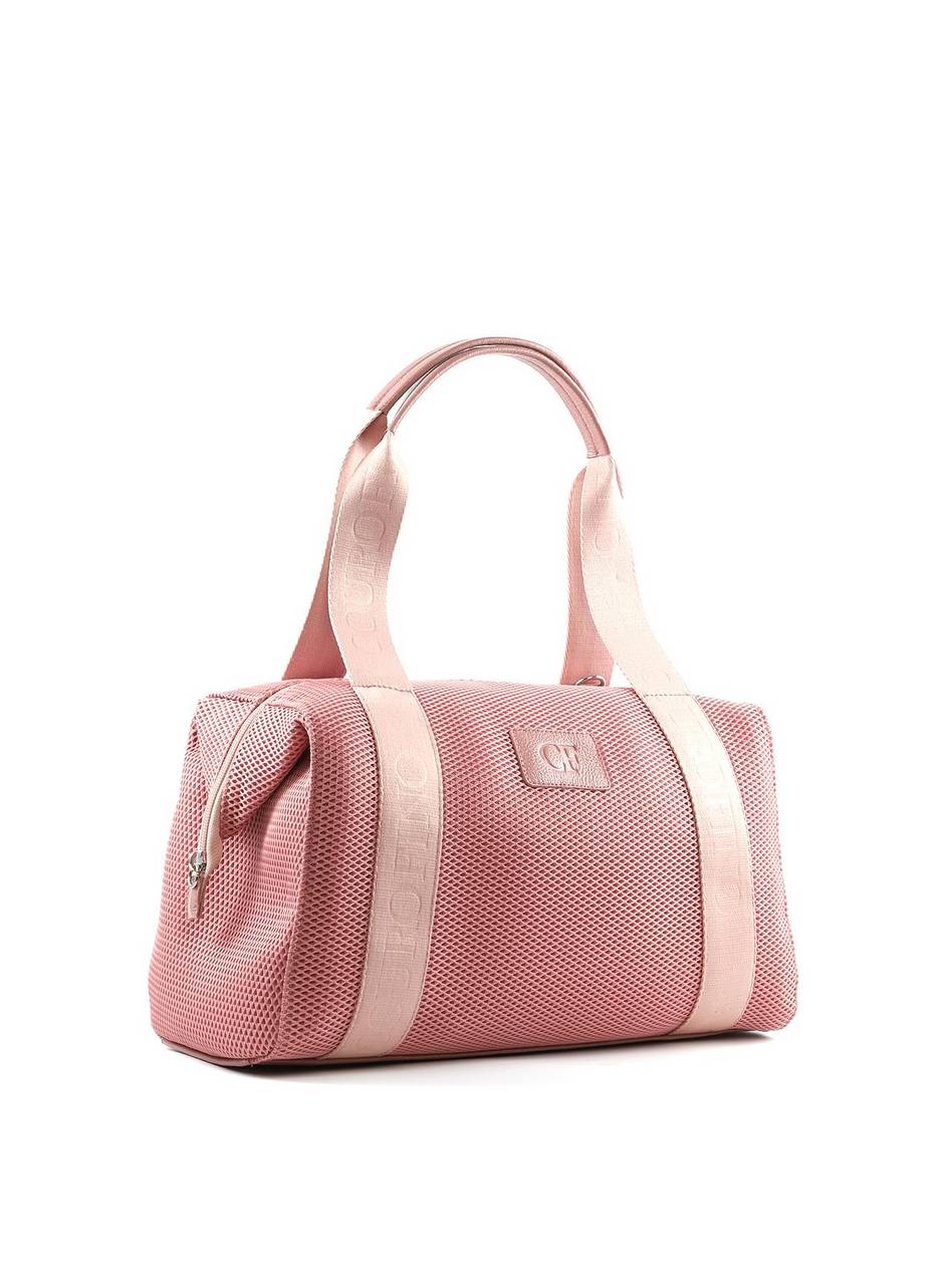 Bolsa Baú em Tela com Fita na Alça - Rosa BSI-6400 - RS