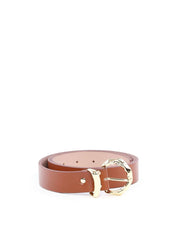 Cinto Feminino Largo de Couro com Fivela e Passador Orgânico - Castor CTI-992 - CS
