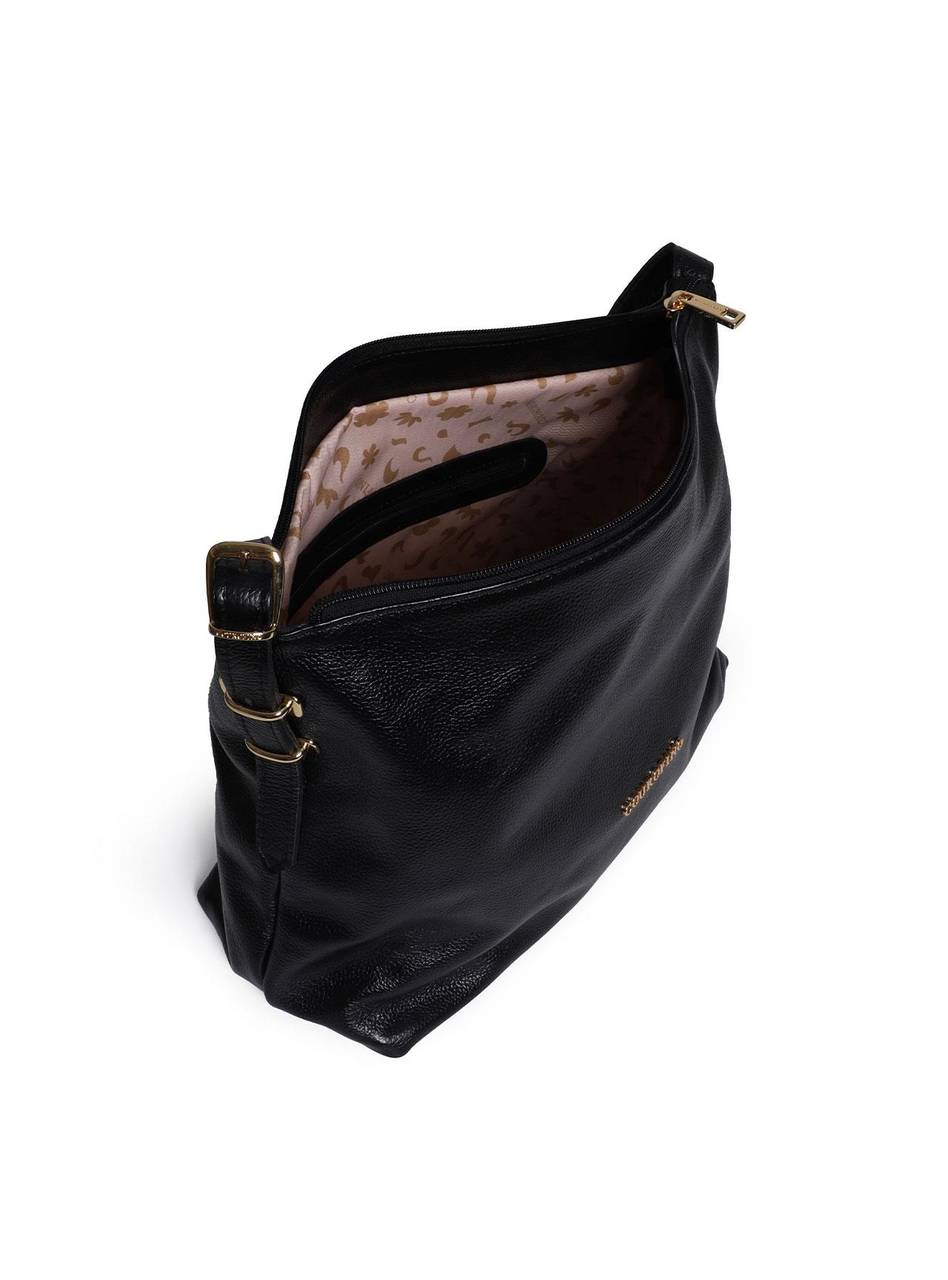 Bolsa Feminina Hobo Couro Grande Tiracolo Preta BSI-5939 - PR