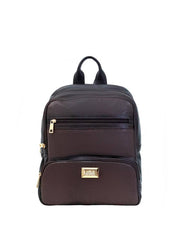 Mochila Casual Grande Duas Divisórias Bolso Frontal Couro Cacau MEI-425 - CA