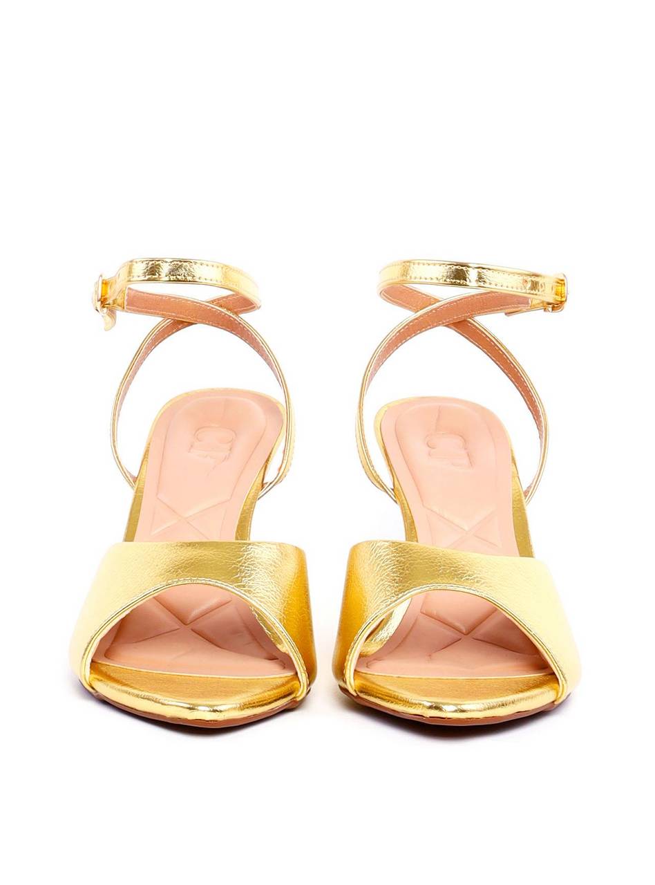 Sandália Anabela Bico Fino - Ouro BSI-11924 - AU