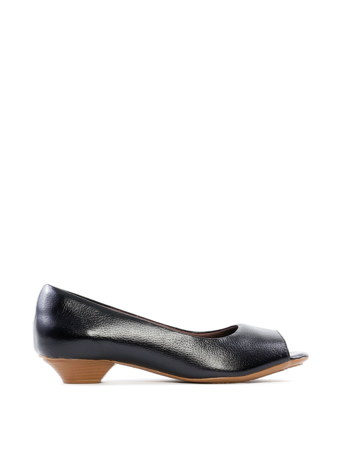 Scarpin com Saltinho Bloco Peep Toe - Preto SDI-12189 - PR