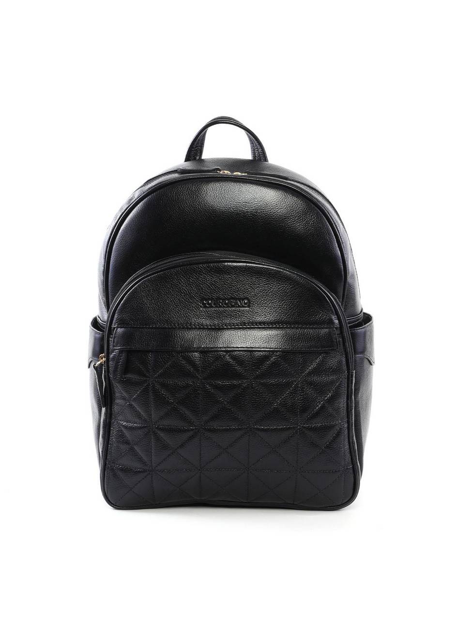 Mochila Feminina com Bordado Frontal - Preta MEI-463 - PR