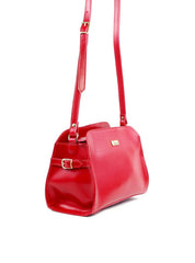 Bolsa Tote Transversal com Fivelas Laterais - Vermelha BSI-6218 - VE