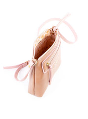 Bolsa Tote Transversal com Bolso Frontal - Nude BSI-6459 - NU