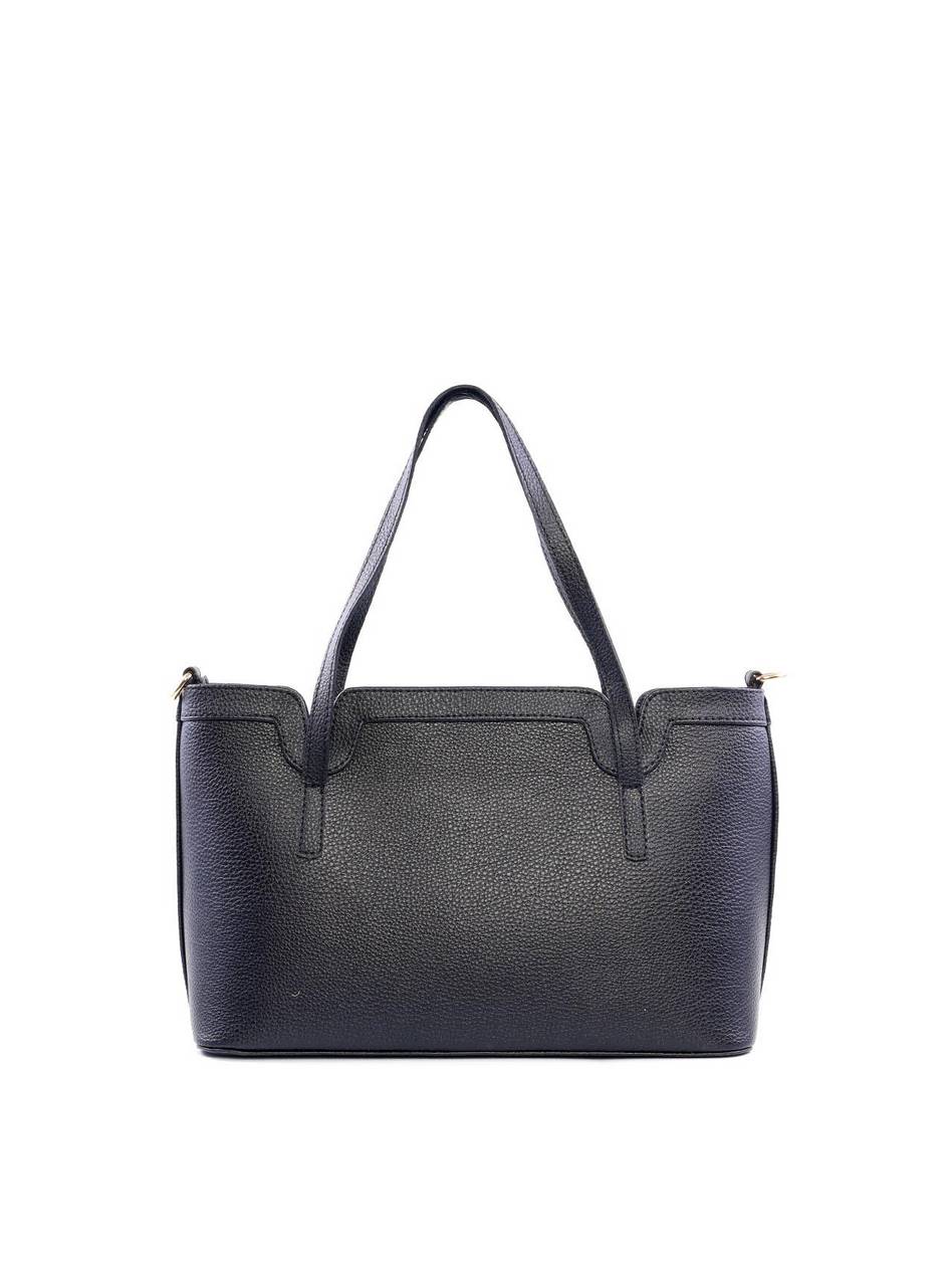 Bolsa Tote com Alça Dupla e Detalhe na Borda - Preta BSI-6174 - PR