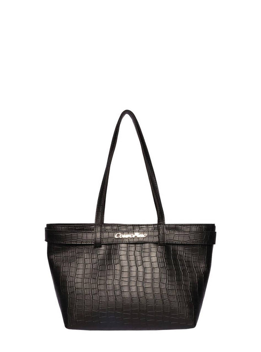 Bolsa Feminina Tote Tiracolo Preta BSI-5806 - PR