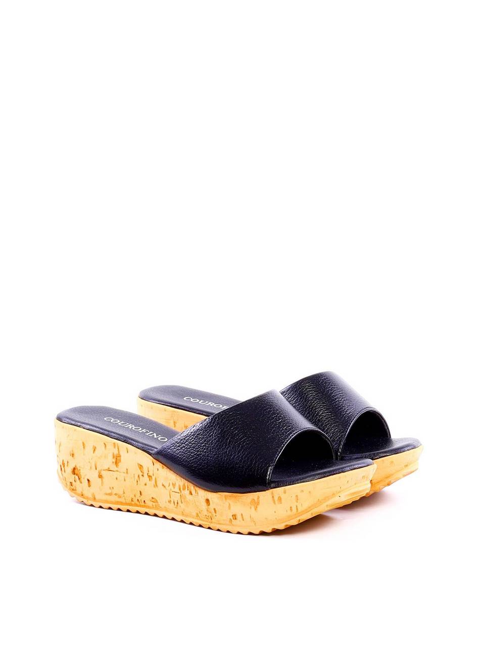 Tamanco Anabela com Tira Única - Preta SDI-11962 - PR