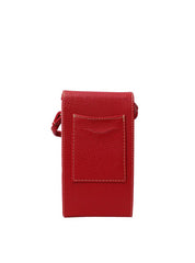 Bolsa Saddle Pequena Transversal Abotoadura Botão Vermelha BSI-5393 - VE