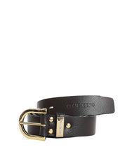 Cinto Feminino Social Espessura Media Liso Couro Preto CTI-925 - PR