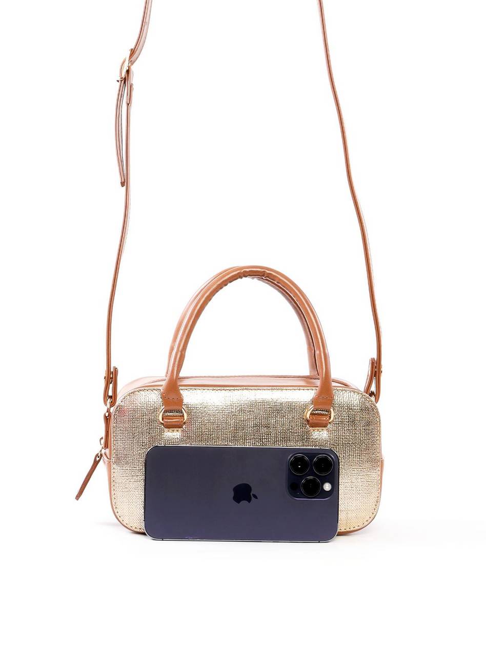 Bolsa Baú Pequena com Mix de Materiais BSI-6499 - CS