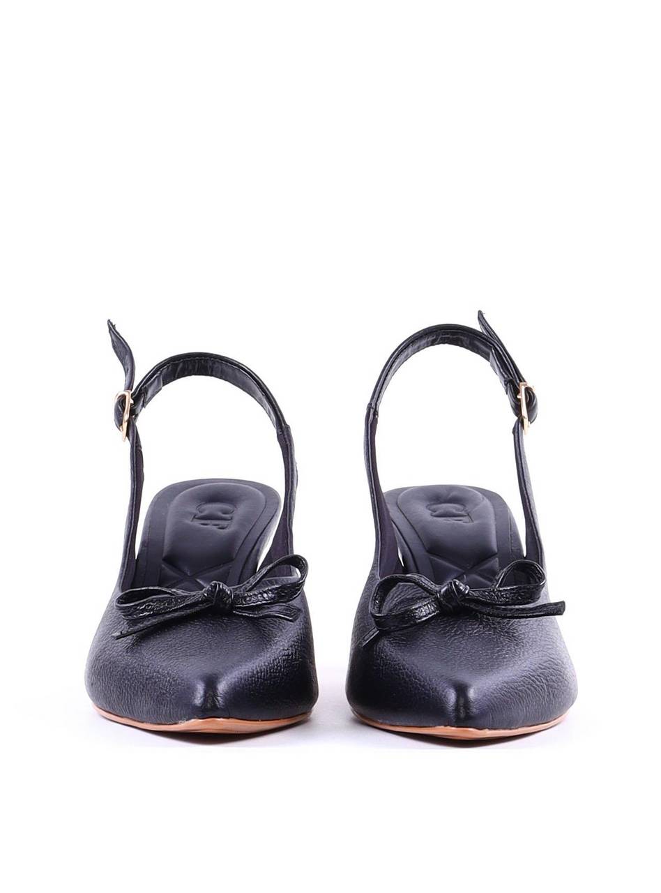 Scarpin Slingback com Detalhe de Laço - Preta SDI-12002 - PR