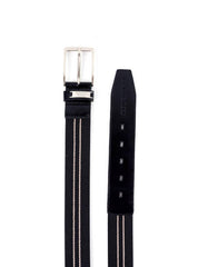 Cinto Masculino Casual em Lona e Couro - Preto CTI-1014 - PR