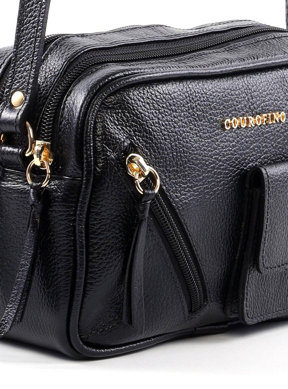 Bolsa Bag Transversal com Bolso Frontal - Preta BSI-6427 - PR