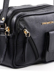 Bolsa Bag Transversal com Bolso Frontal - Preta BSI-6427 - PR