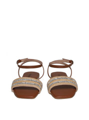 Sandália Feminina Rasteira Rosto Palha - Castor SDI-11641 - CS