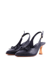 Scarpin Slingback com Detalhe de Laço - Preta SDI-12002 - PR