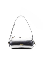 Bolsa Baguete Pequena com Bolsos Laterais - Prata BSI-6447 - PT
