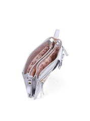 Bolsa Transversal Retangular Laço - Prata BSI-6383 - PT