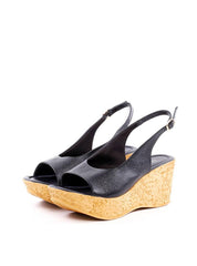 Sandália Plataforma com Recorte - Preta SDI-11948 - PR