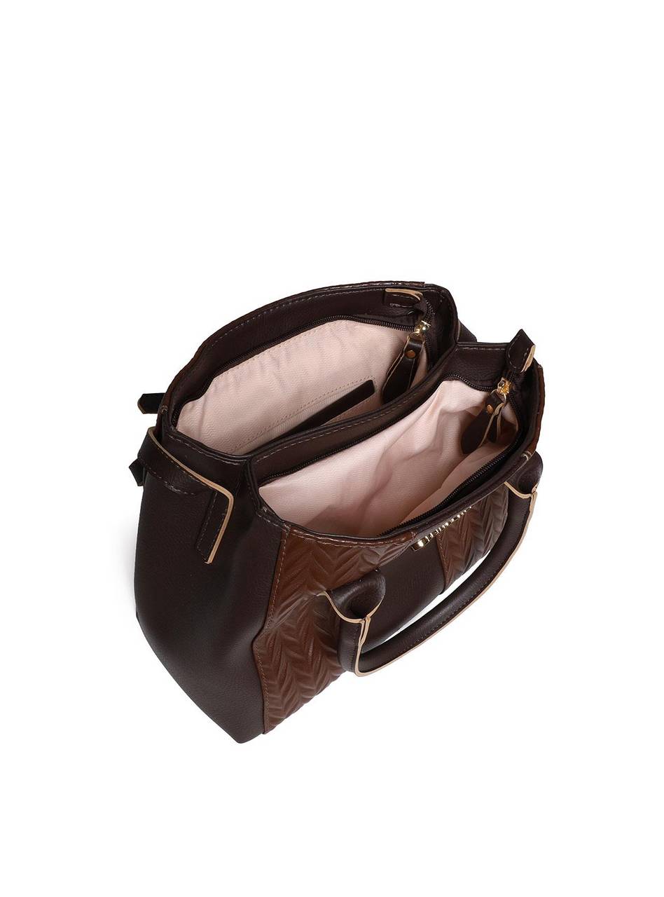 Bolsa Tote Mão Transversal Pequena - Cacau BSI-5766 - CA