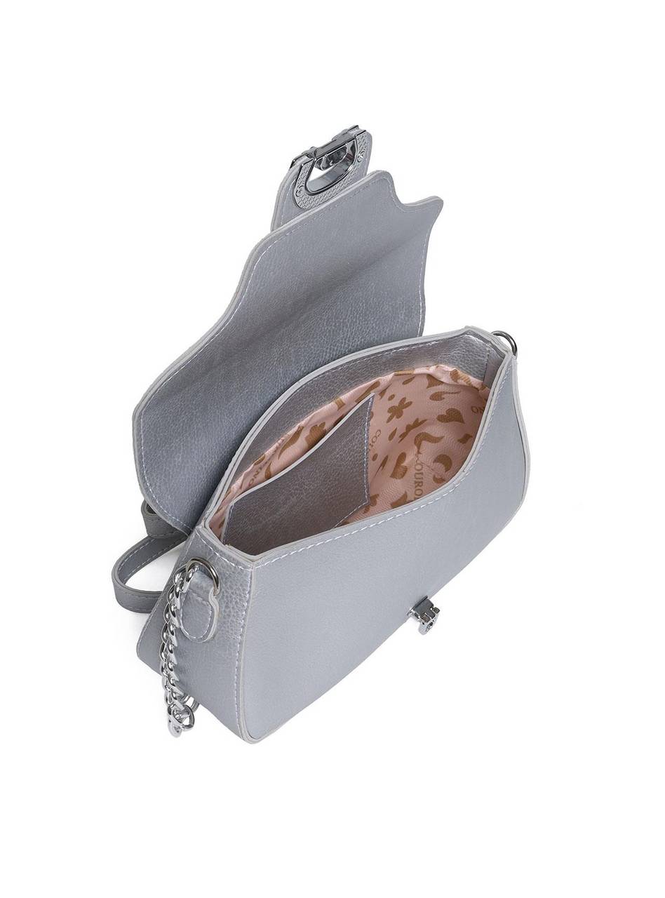 Bolsa Saddle com Alça Transversal em Corrente - Preta BSI-5584 - PT
