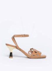 Sandália Feminina Couro Salto Taça - Castor SDI-11527 - CS