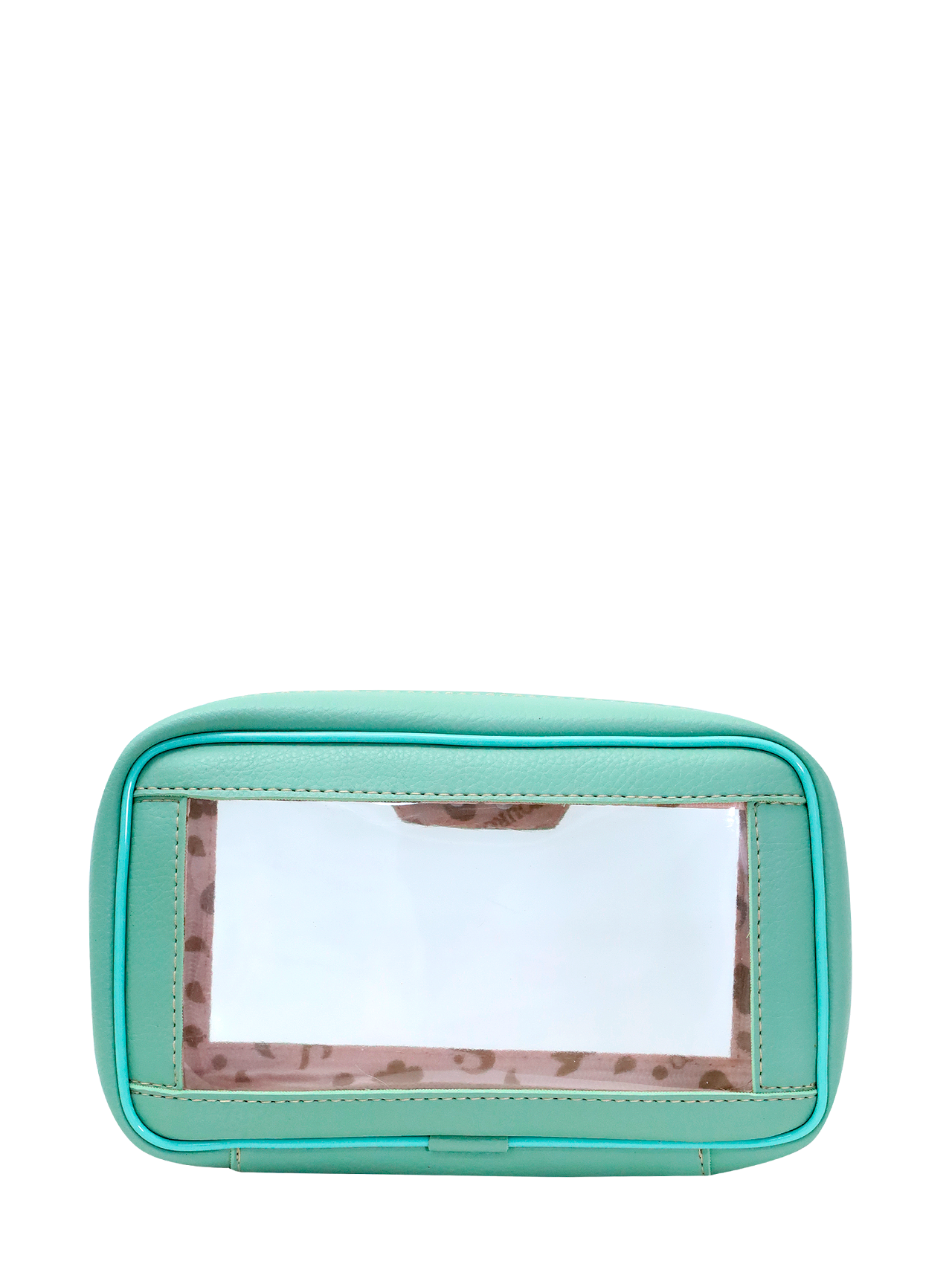 Necessaire Unissex Transparente Ziper Verde NSI-122 - VD