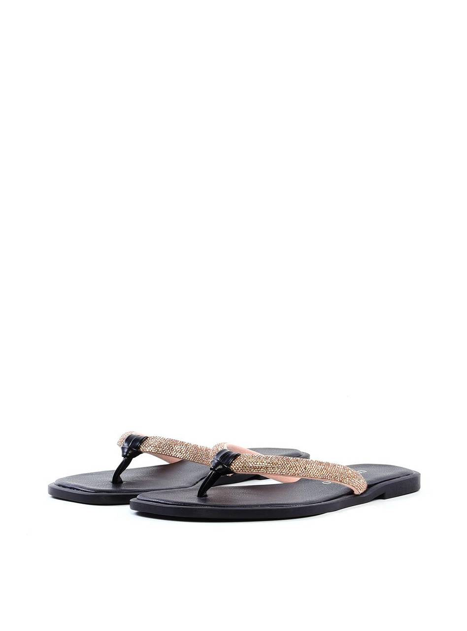 Rasteira de Dedo com Strass - Preta SDI-12073 - PR