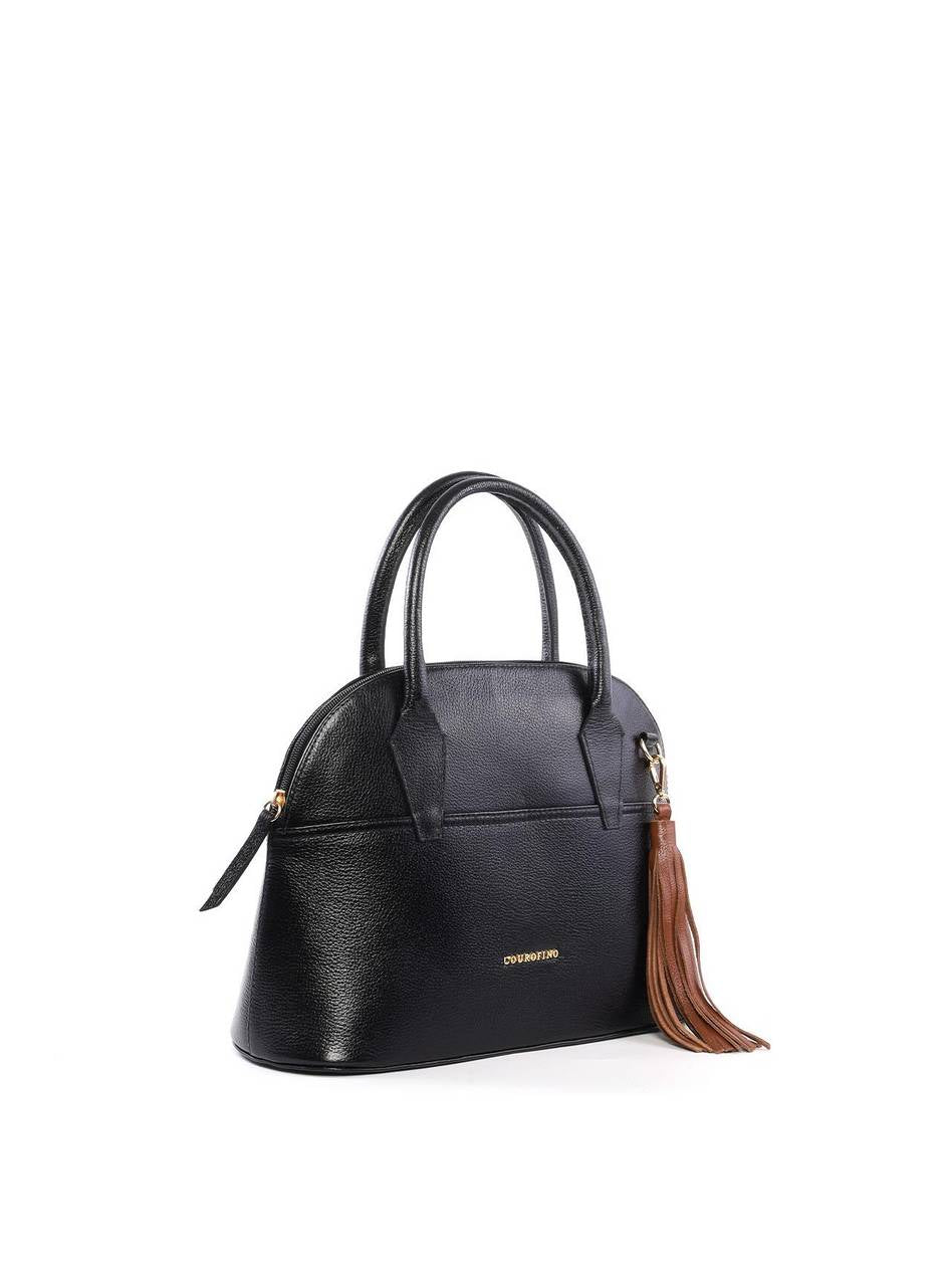 Bolsa Tote Arredondada com Barbicacho - Preta BSI-6419 - PR