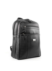Mochila Executiva com Bolso Frontal em Couro - Preta MEI-460 - PR