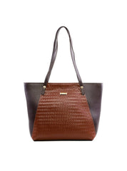 Bolsa Shopper com Detalhe de Tressê - Cacau BSI-6407 - CA