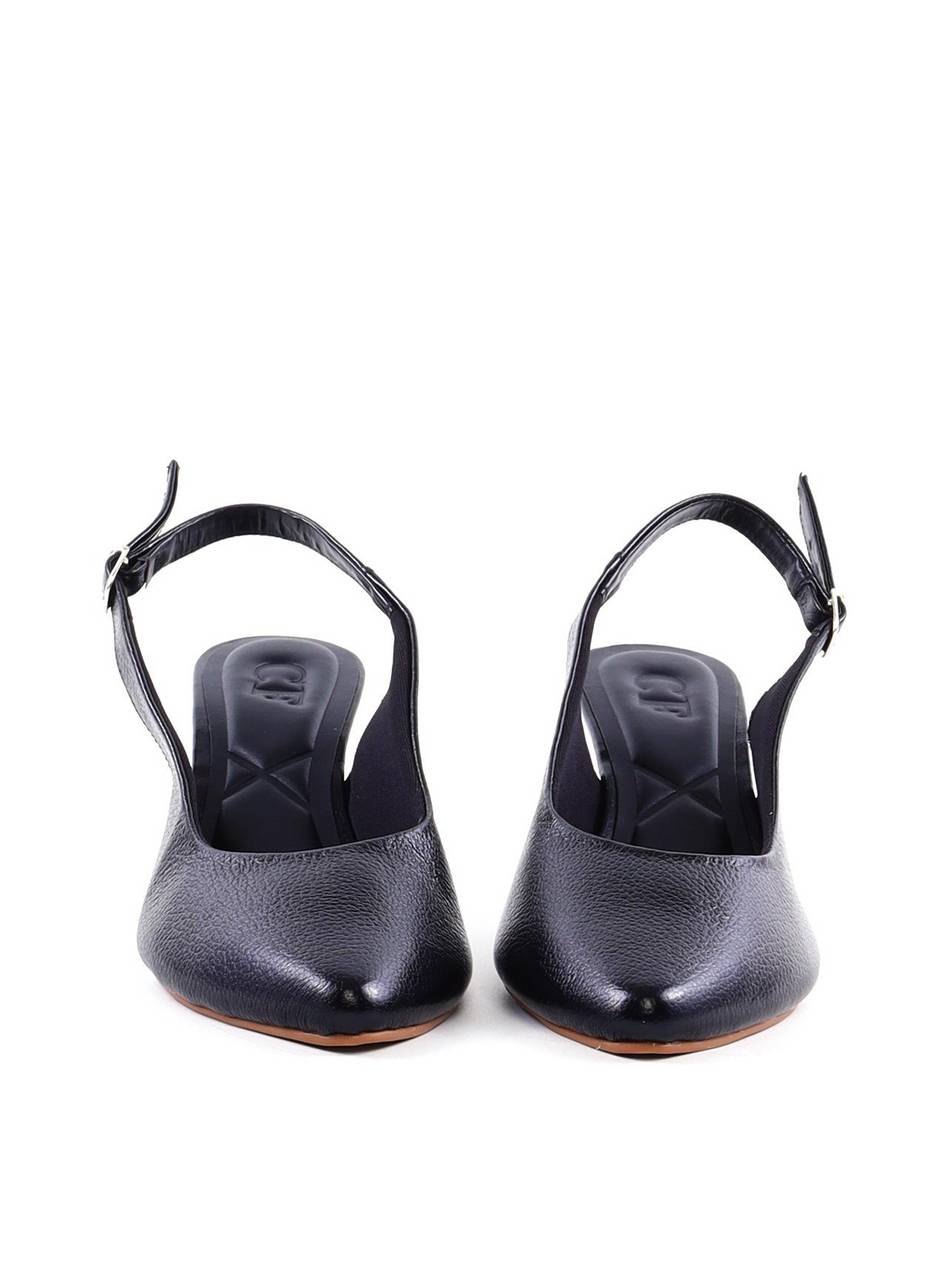 Scarpin Slingback com Salto Anabela em Acrílico - Preta SDI-12067 - PR