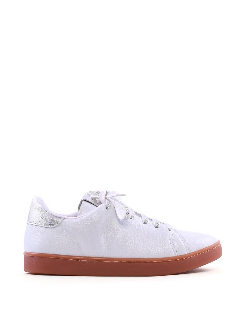 Tênis Casual com Cadarço em Strass - Branco SP-12030 - BR