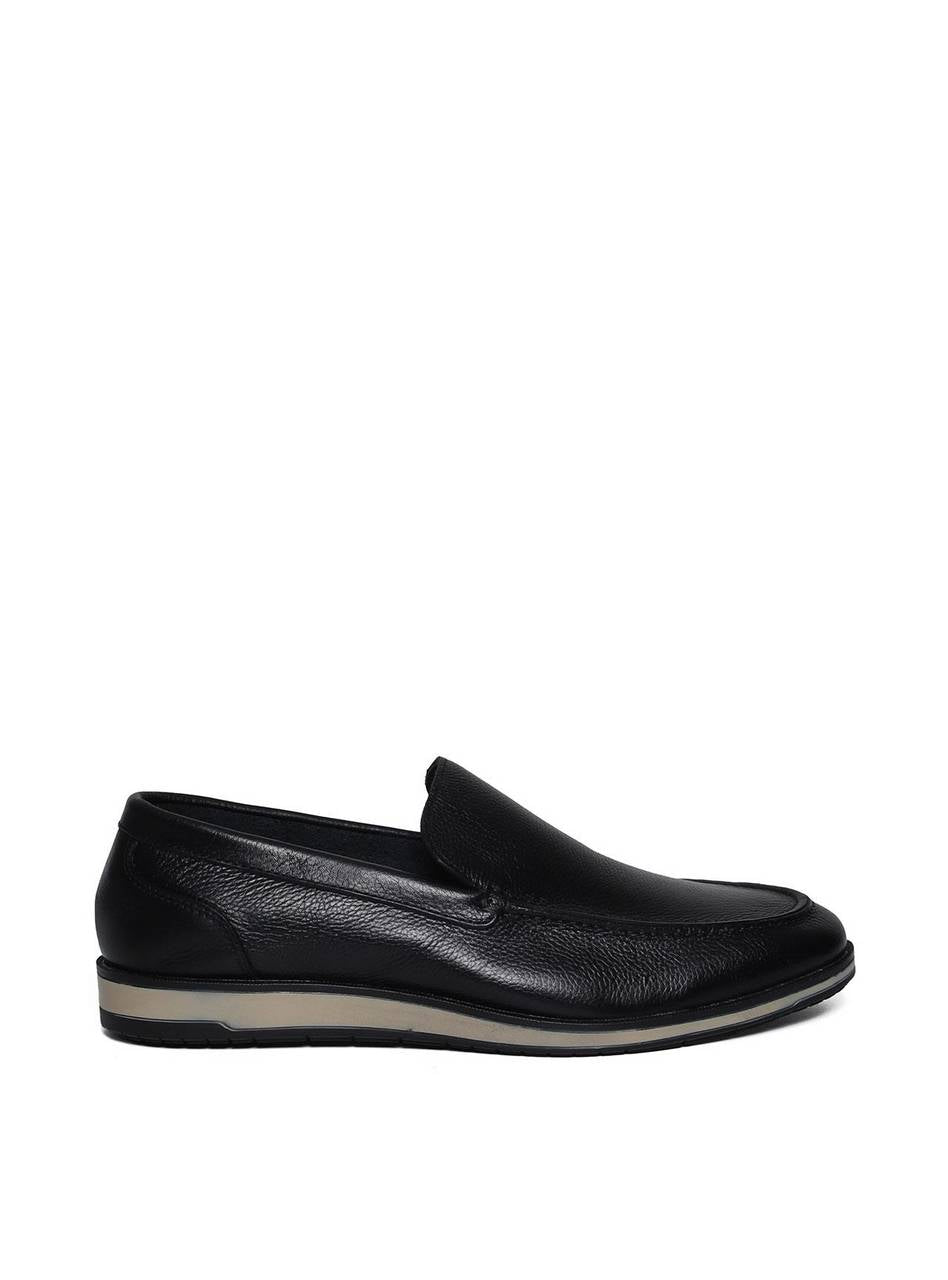 Sapato Casual Mocassim Couro - Preta SP-11628 - PR
